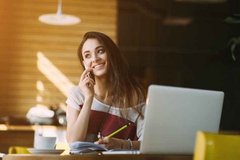 millennial woman working