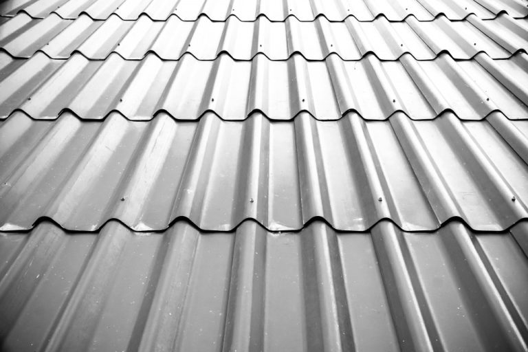 Metal roofing of a house